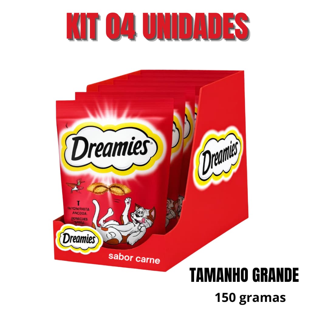 DREAMIES 150G PETISCOS PARA GATOS SABOR CARNE 4 UNIDADES