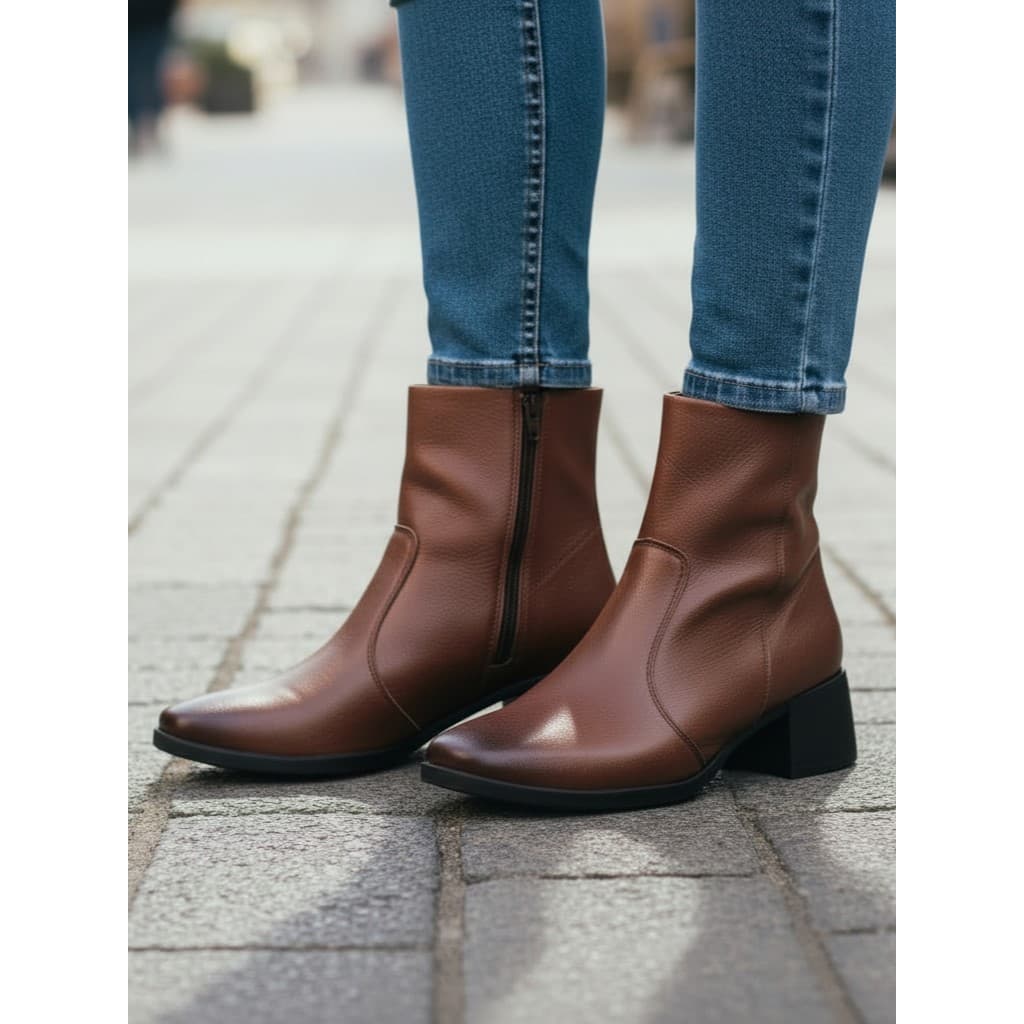 Bota Feminina Casual Ankle Boot Antiderrapante Design Premium Confort Urbano