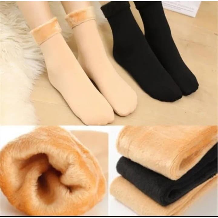 Kit Com 1,2, 3, 4 ou 6 Pares de Meia Térmica Feminina Forrada de Inverno Várias cores - MELHOR PREÇO É AQUI!