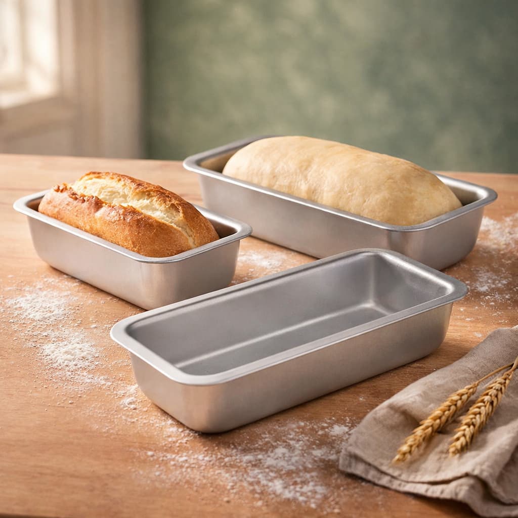 Kit 3 Formas  de pão  em Alumínio - 3 unidades  - Bolo - Doces - Kit 3 Tamanhos