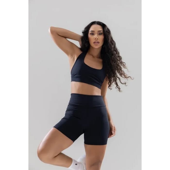 Conjunto de academia no Poliamida cropped e short em conjunto fitness feminino  2 peças