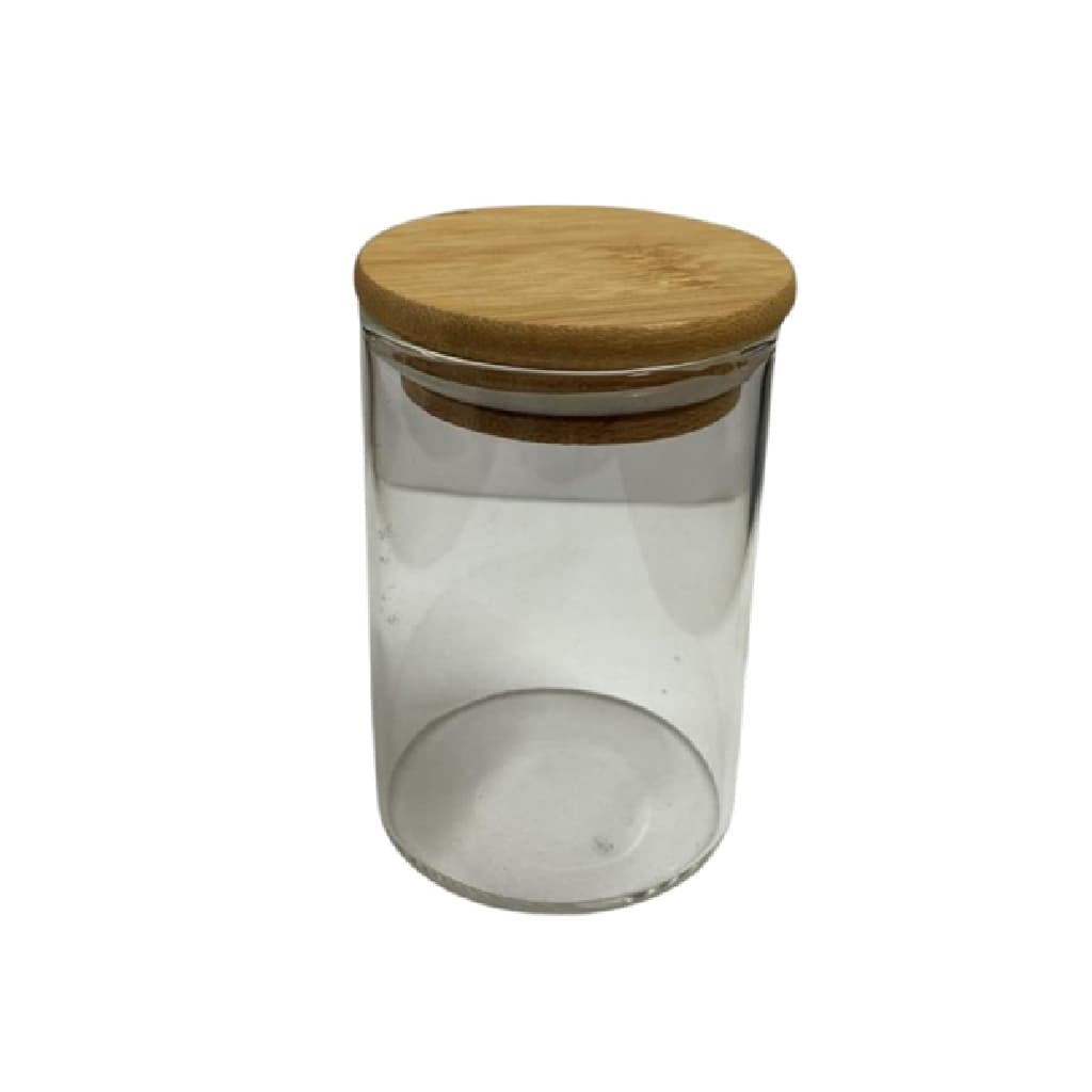 Pote Vidro Borossilicato Opções 200ml 800ml 1100ml 1800ml Hermético Tampa Bambú Organizador