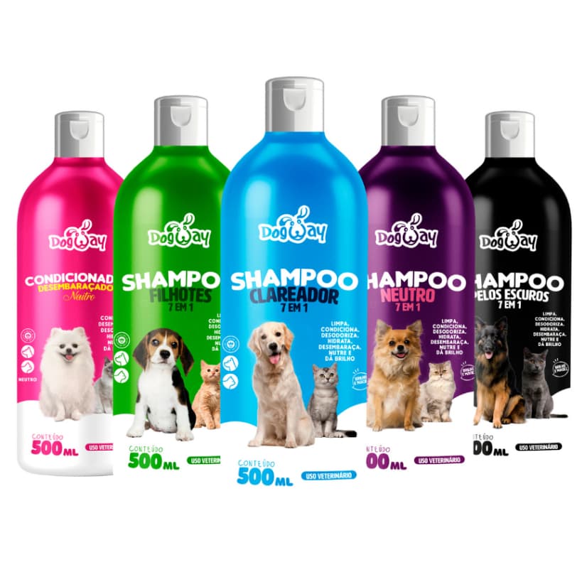 Shampoo 7 em 1 OU Condicionador Neutro para Cães e Gatos