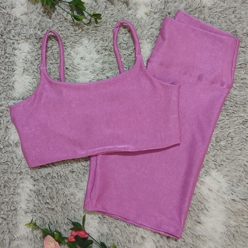 Conjunto Fitness Top com Bojo + Shorts | Wonder Premium Zero Transparência–Cintura Alta|Academia, treino|79% PES/21% PUE