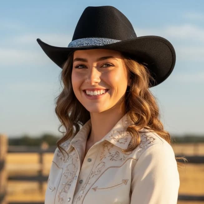 Chapéu Cowboy Camurça Estilo Ana Castela Boiadeira Rodeio Brilho Luxo