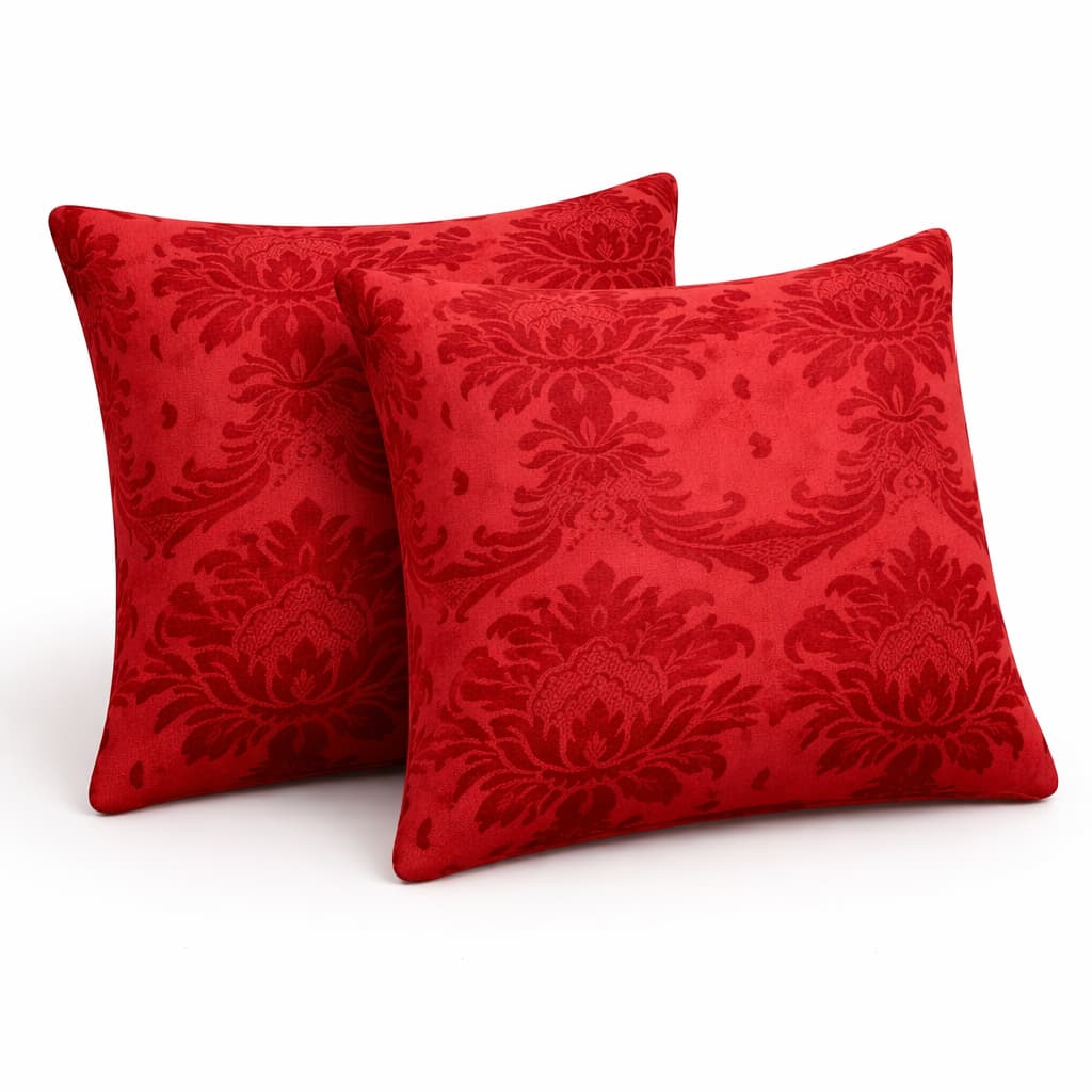 Kit  2 Capas De  Almofada  Jacquard Luxo 45 x 45 Premium Medalhão Sala Sofá Quarto Zíper  Decorativa