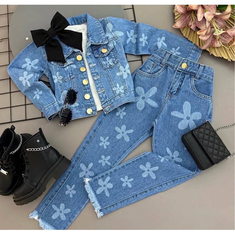 conjunto infantil/conjunto jeans/conjunto Stich