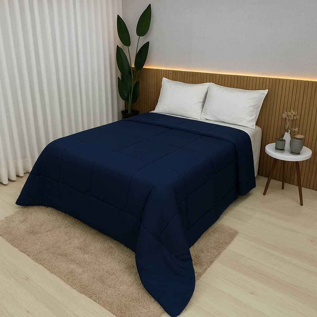 Edredom Casal King 2,80x2,40 Roma Dupla Face Micro Percal 400 Fios Tamanho Gigante