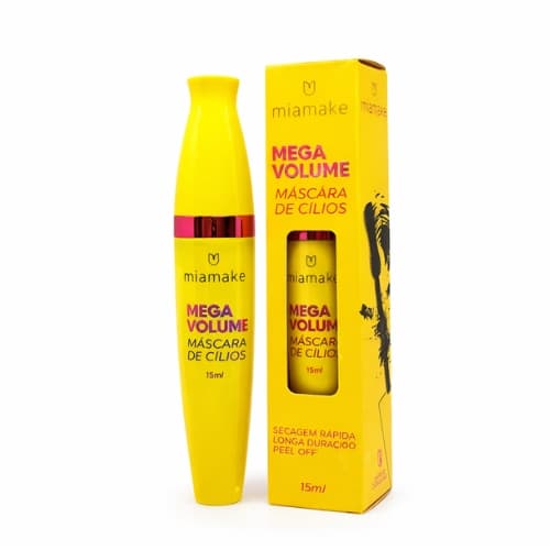 MÁSCARA DE CÍLIOS MEGA VOLUME PEEL OFF MIA MAKE