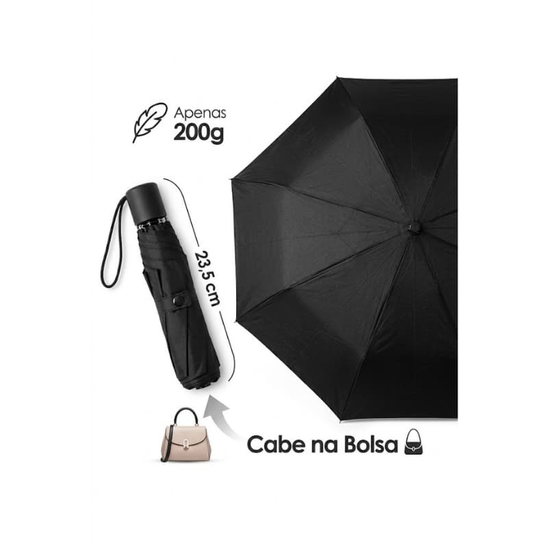 Sombrinha Guarda Chuva Compacto Resistente Protecao Chuva Vento Dobravel Pratico