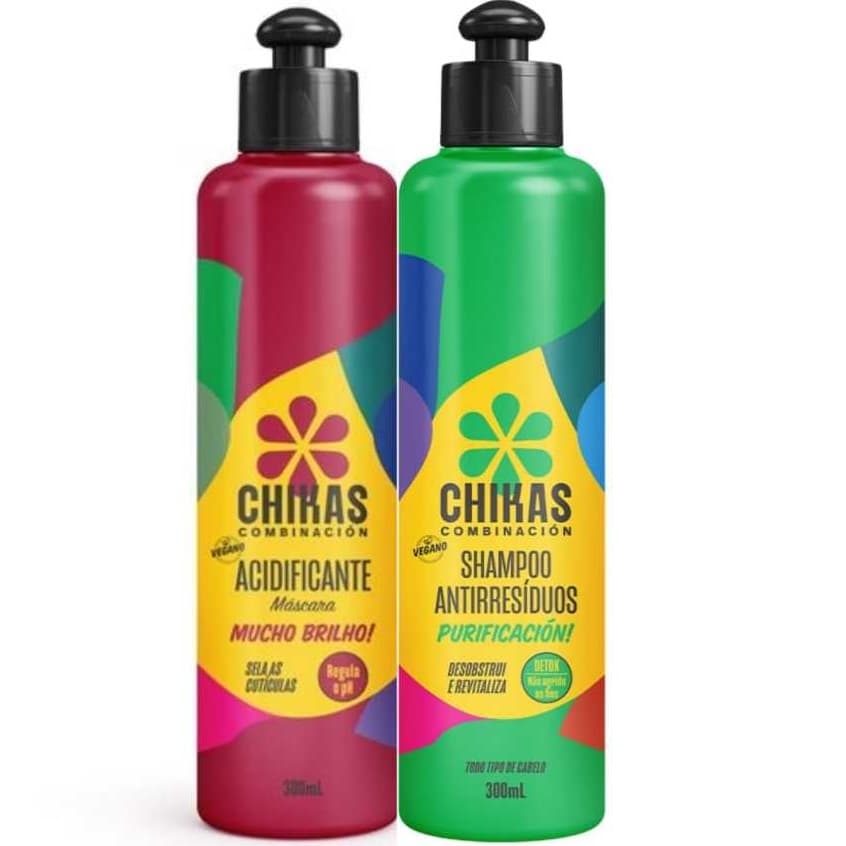 Kit Combinacion Chikas Shampoo Antiresiduos e Mascara Acidificante