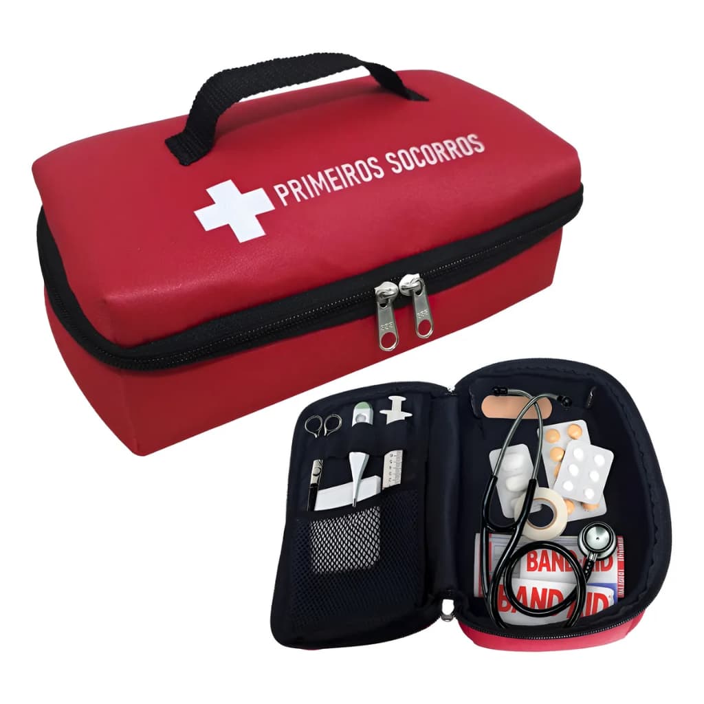 Necessaire Bolsa Maleta Primeiras Socorros Organizadora Emergência Remédios Trilha Caminhada Viagem