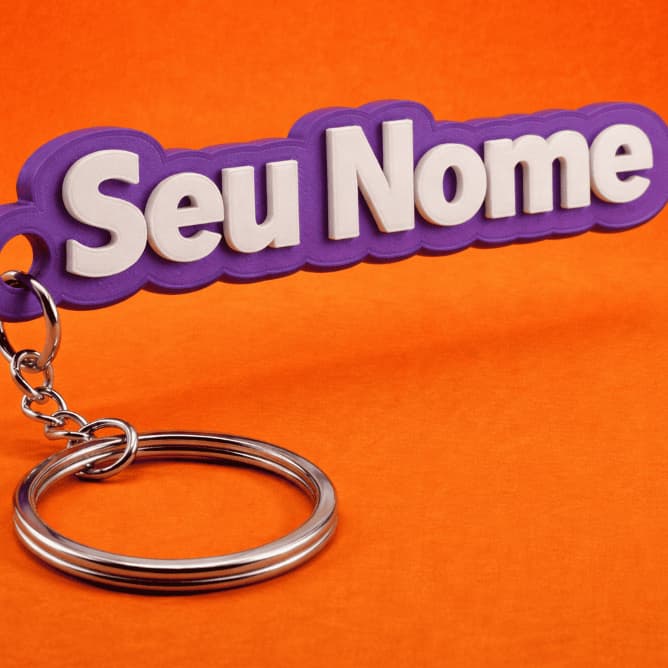 Chaveiro Personalizado com Nome 3D | Chaveiro com Nome | Presente Personalizado