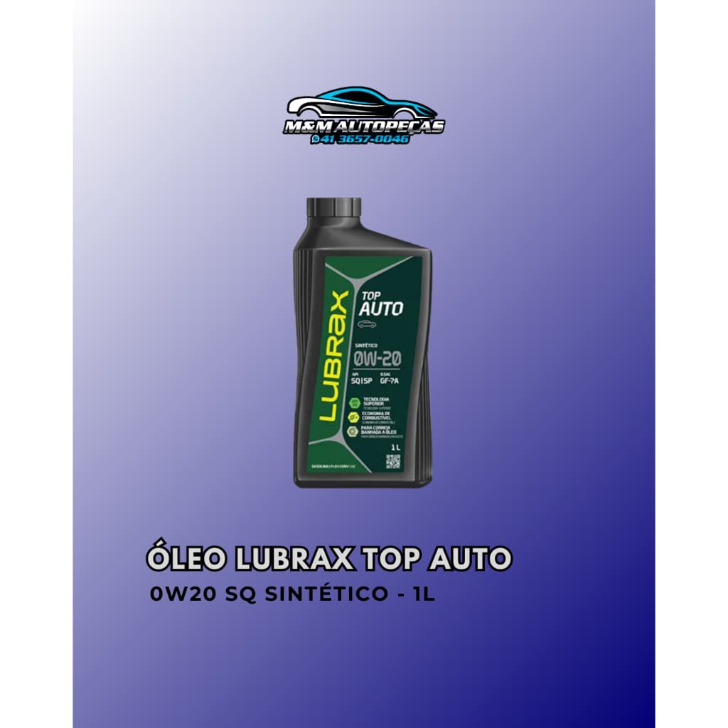 Óleo Lubrificante Sintético TOP AUTO SQ/SP 0W20