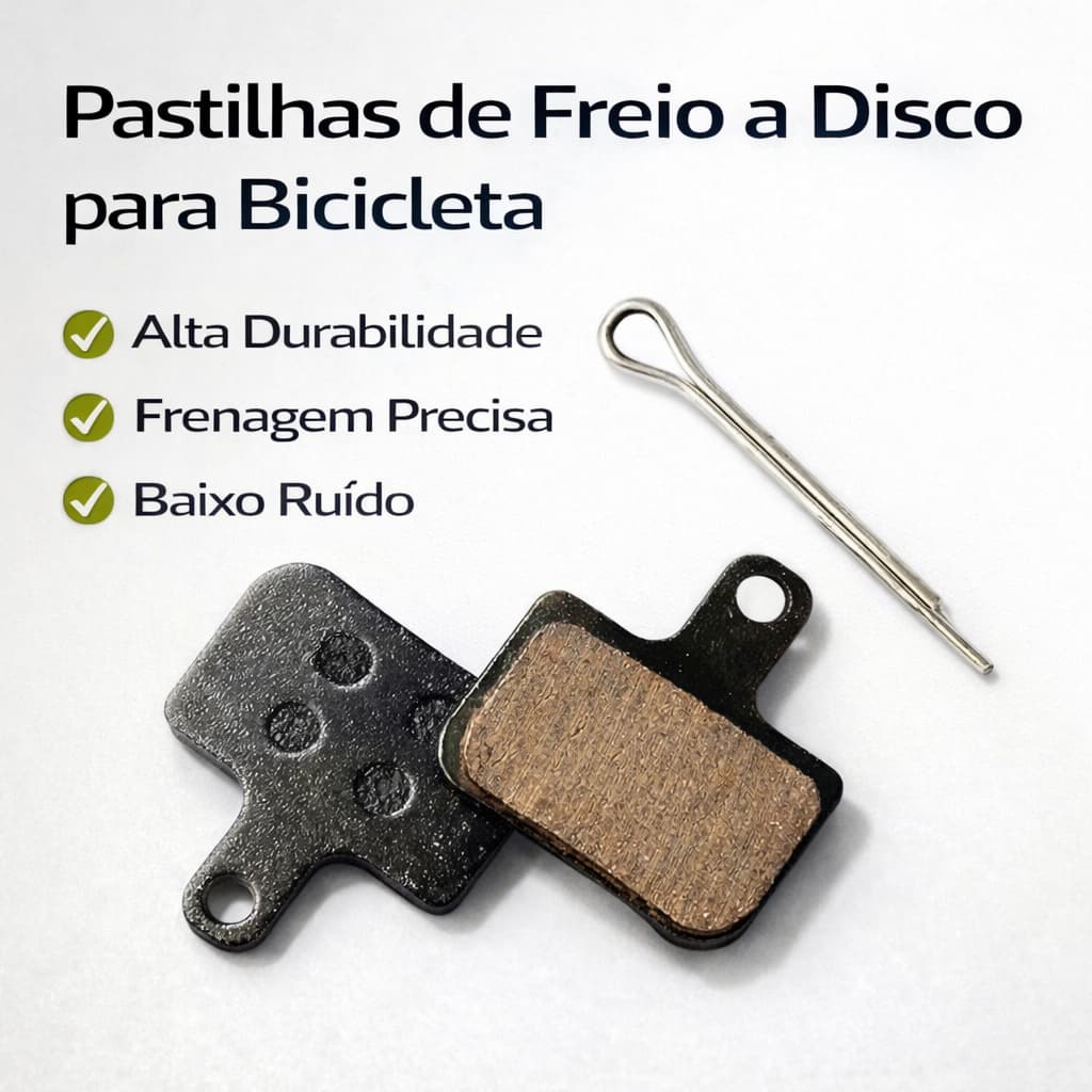 Pastilha de Freio a Disco Bicicleta MTB Bike Par Pastilha Freio Bike Alta Durabilidade