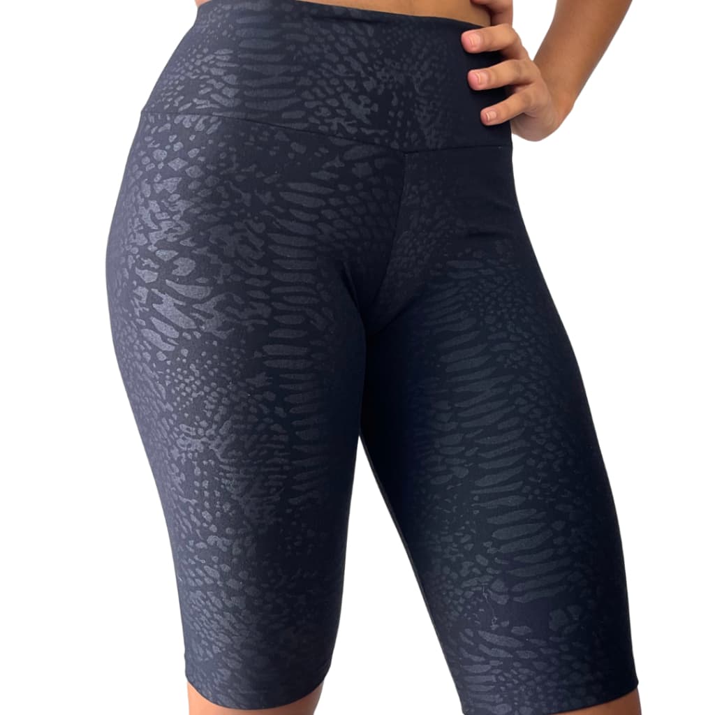 Bermuda Feminina Textura Academia Cintura Alta Fitness Shorts Treino Compressão Modelador Ginástica Esportivo Feminino
