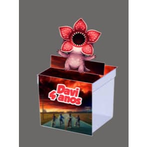 Envio rápido Stranger Things Kit com 10 caixinhas de acrílico Lembrancinha personalizada para festa