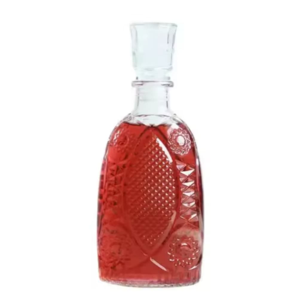 Garrafa em Vidro 800ml Licoreira Transparente Presente Sofisticado Exclusivo