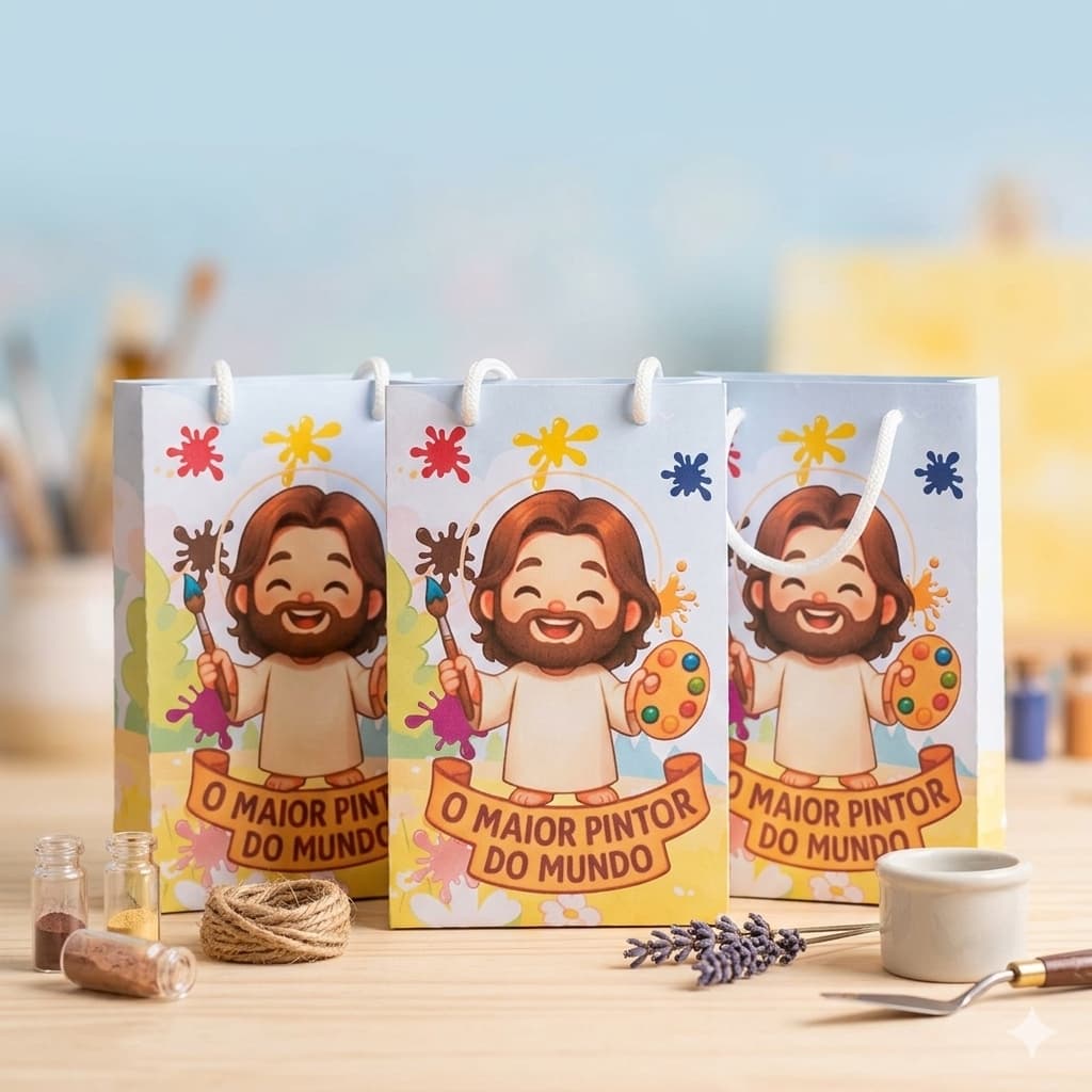 O MAIOR PINTOR DO MUNDO Sacolinha P Sacola Surpresa Lembrancinha para Festa