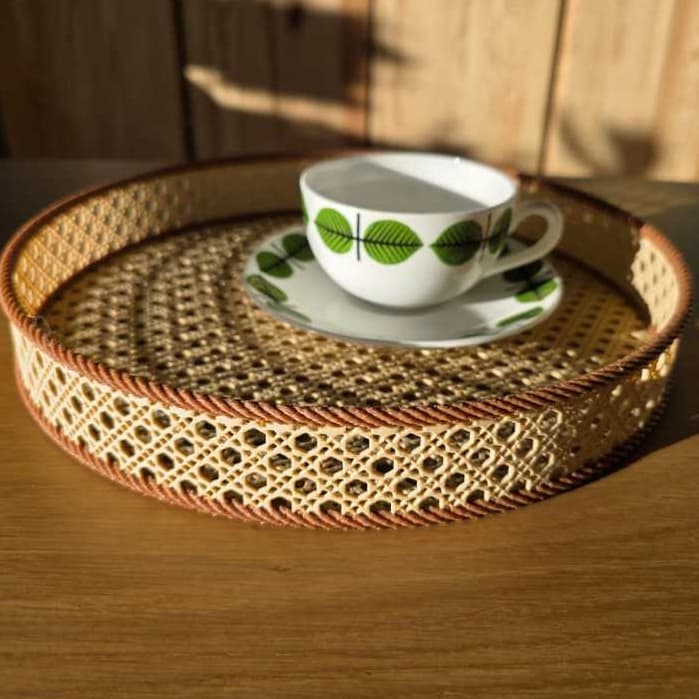 Bandeja estilo Rattan/bandeja para cafe/ mesa posta