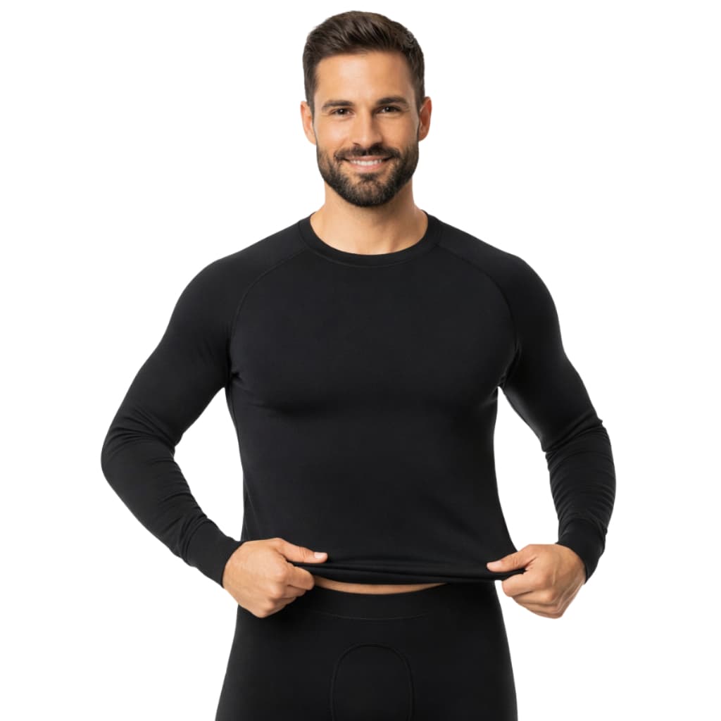 Camisa Térmica Segunda Pele Masculina Manga Longa Poliéster
