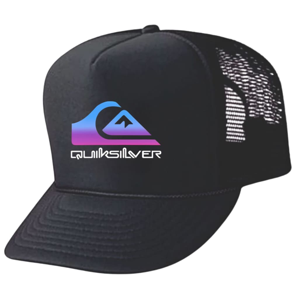 Boné Trucker Telinha Quiksilver Degrade Aba Curva Respiravel com Regulagem