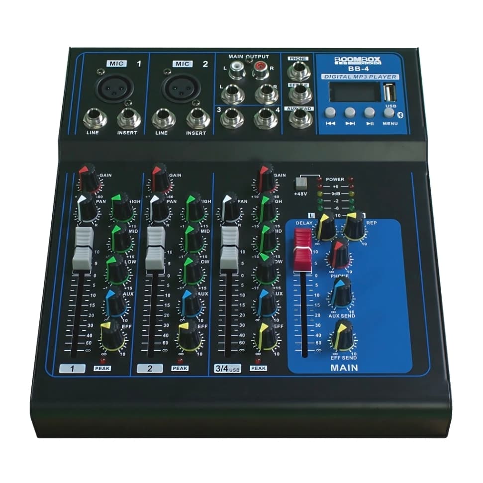Mesa de som 4 canais USB ,Bluetooth