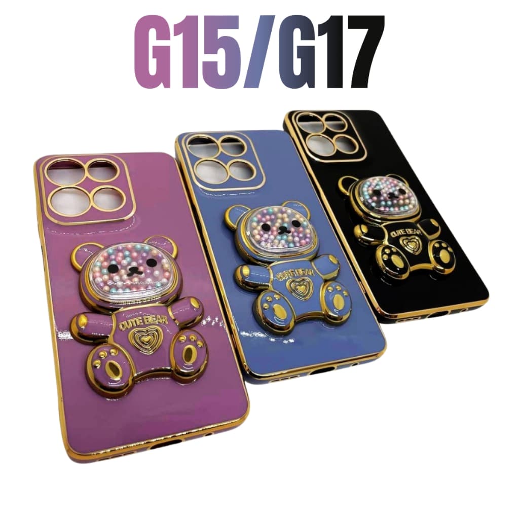 Capa Capinha de celular compatível com Moto G15 e G17 Ursinho Bear