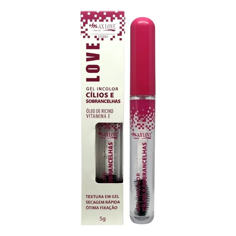 Gel Incolor Para Sobrancelhas E Cílios 5ml Maxlove Incolor Crescimento e Fortalecimento Lançamento