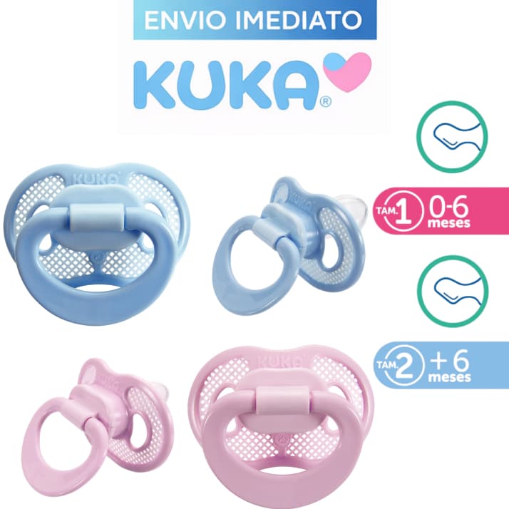 Chupeta Super Ventilada c/ Argola Bico Anatômico Ortodôntico Kuka 0-6 meses ou 6+ meses