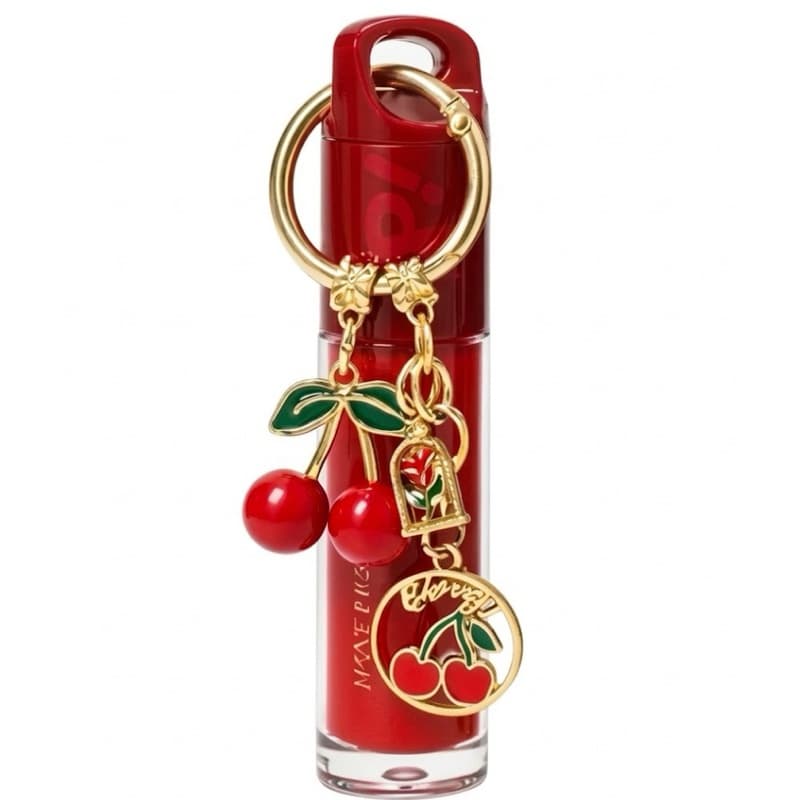 Gloss Labial Cereja com Chaveiro Cherry Bomb Charm Hype| Brilho Intenso Hidratante Efeito Espelho