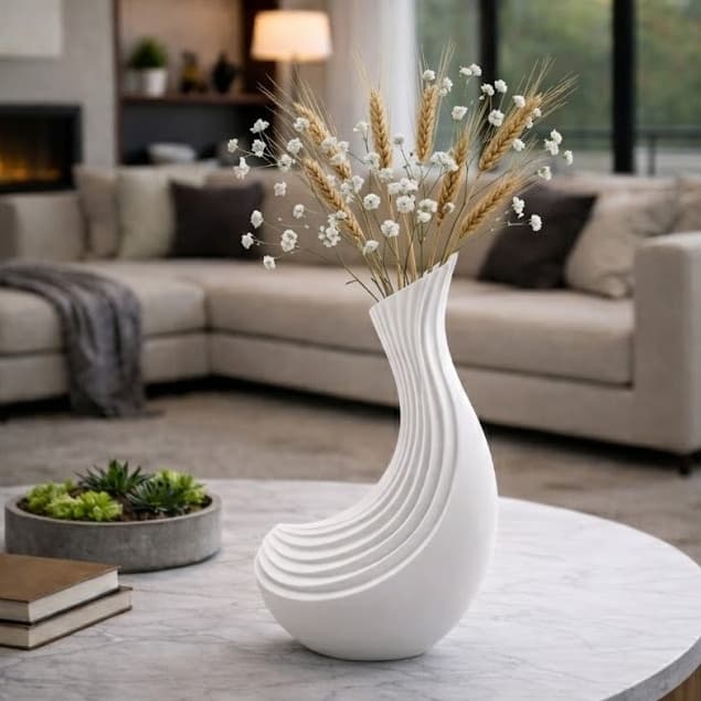 Vaso Cisne Moderno Para Flores Artificiais - Decoração Minimalista Para Sala, Mesa e Quarto