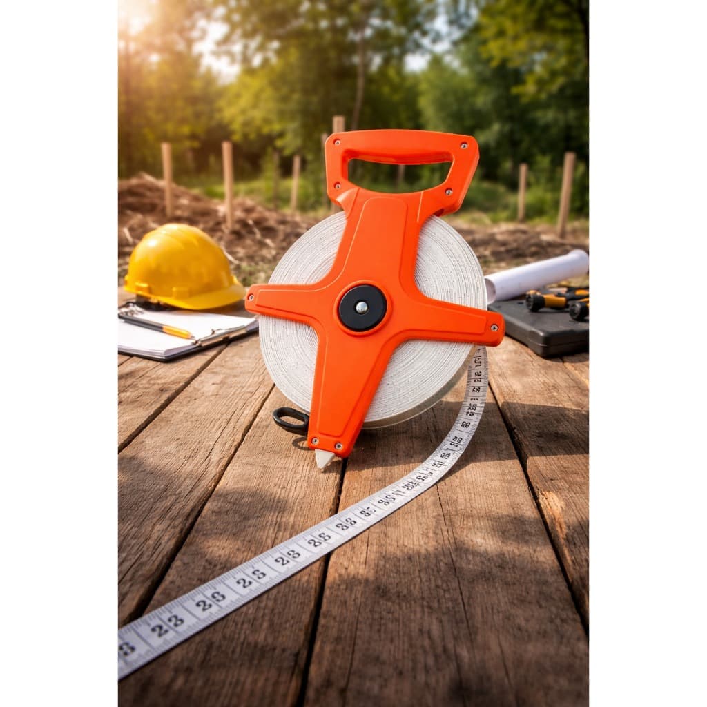 Trena Retrátil Carretel 50 Metros Medidor Profissional Obras Jardinagem