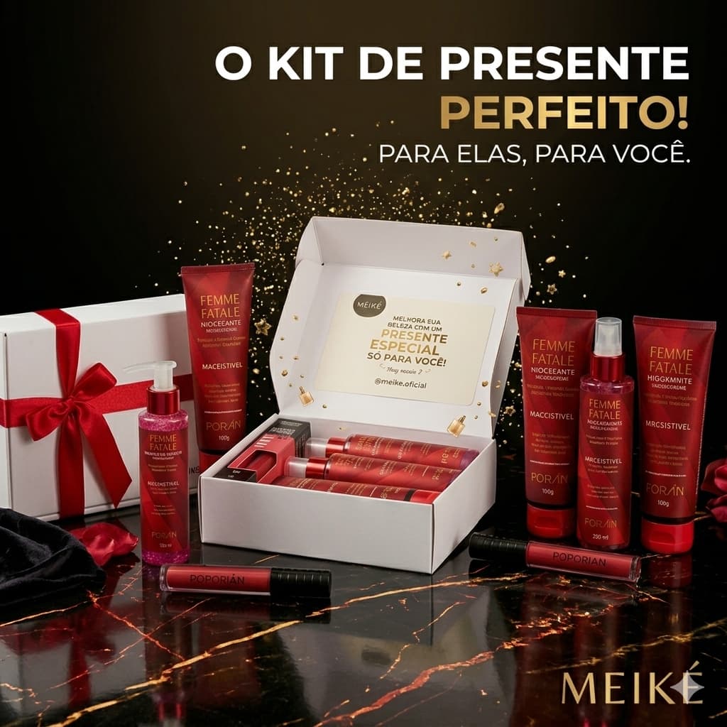 Presente Dia das Mães / Namorada Perfume Cosméticos Body Splash Hidratante Gloss Caixa Presente