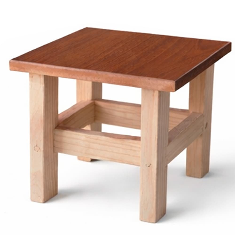 Banqueta De Madeira Pinos E MDF Mini Banco Pequeno Multiuso Para Jardim Camping Pesca Obras