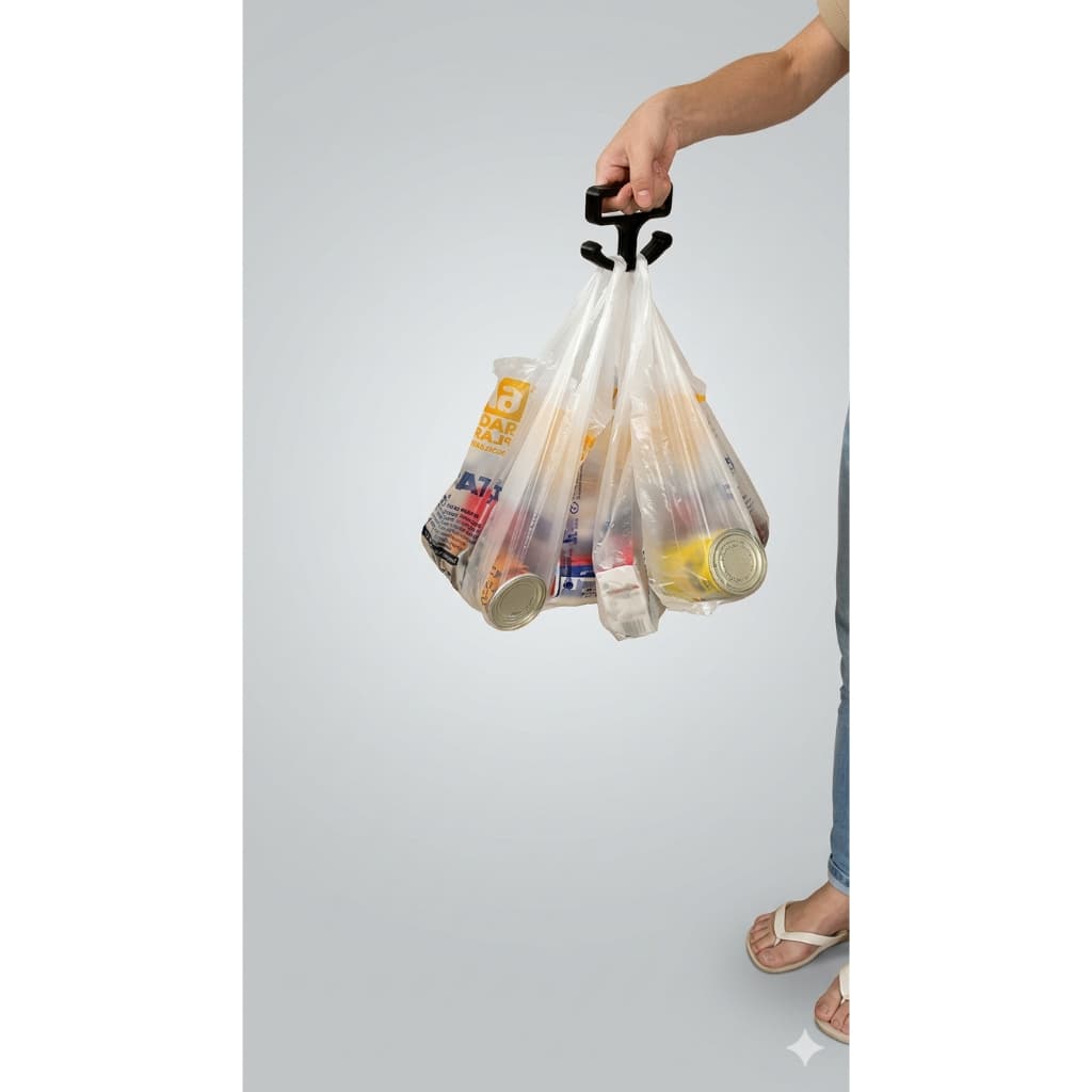 Alça Ergonômica Porta Sacolas para Mercado e Compras Resistente
