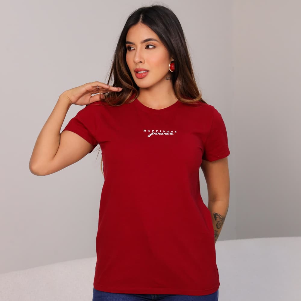 T-Shirt Confortável Feminina Puff Estampada Algodão Estilo Rua Versátil Moda Verão