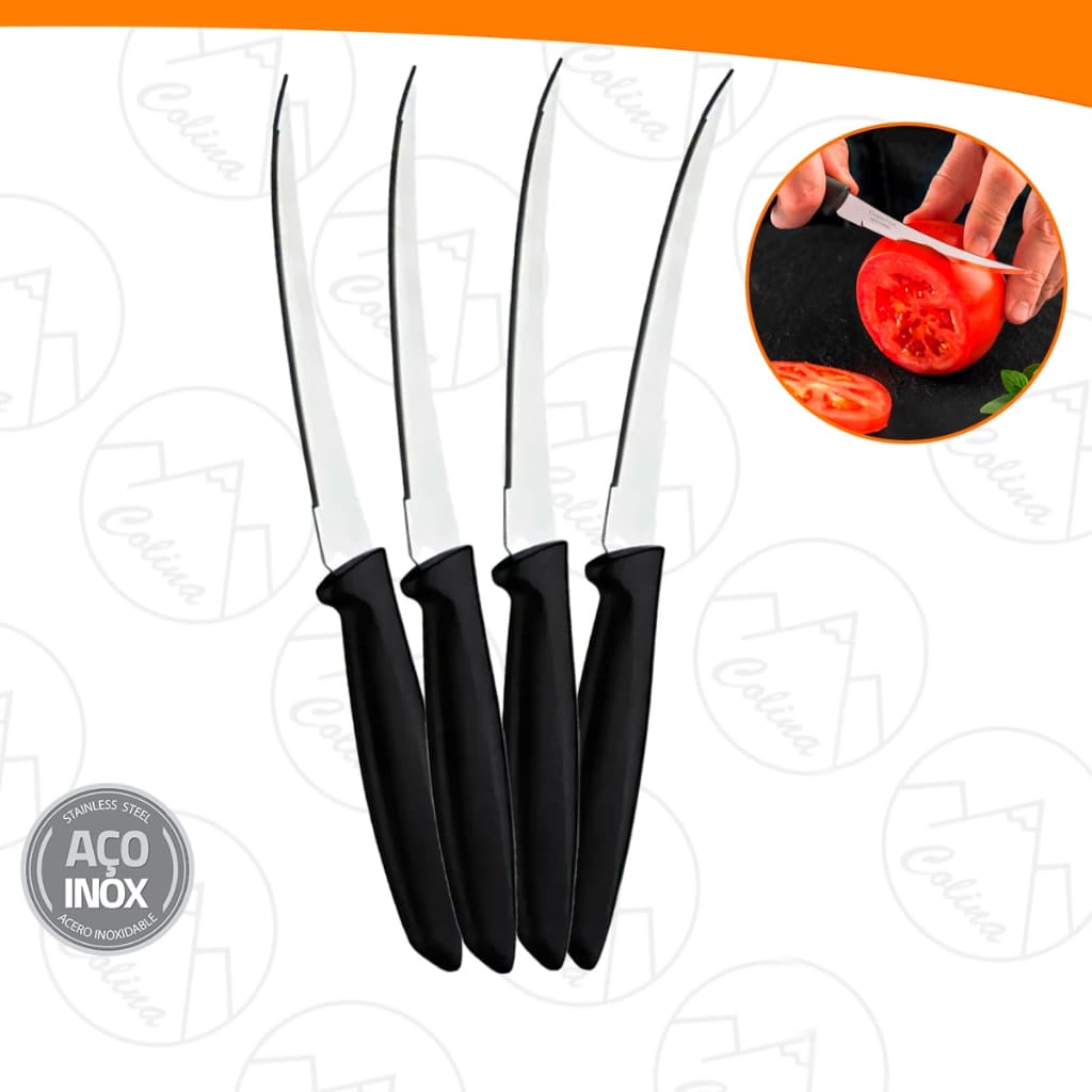 Facas Para Tomate Aço Inox Legumes Chef Profissional 5''