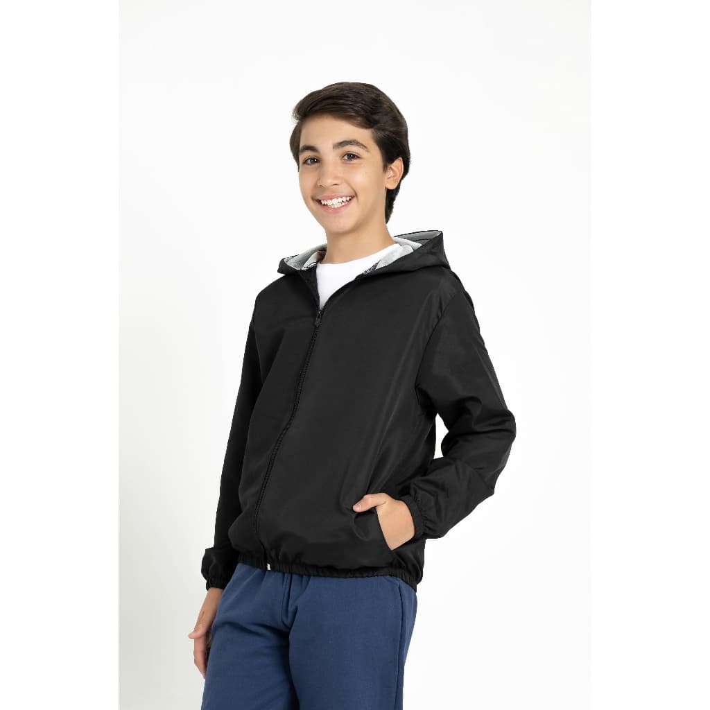 Jaqueta Corta Vento Infantil Juvenil Blusa Capuz Resistente Zípper Menina Menino Unissex