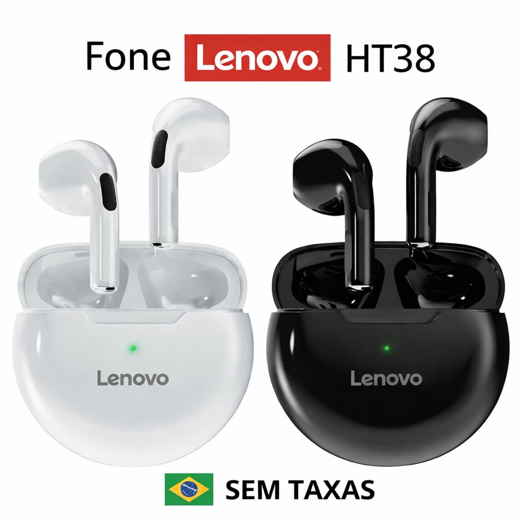 Fone Bluetooth Lenovo HT38 TWS Original | Bluetooth 5.0