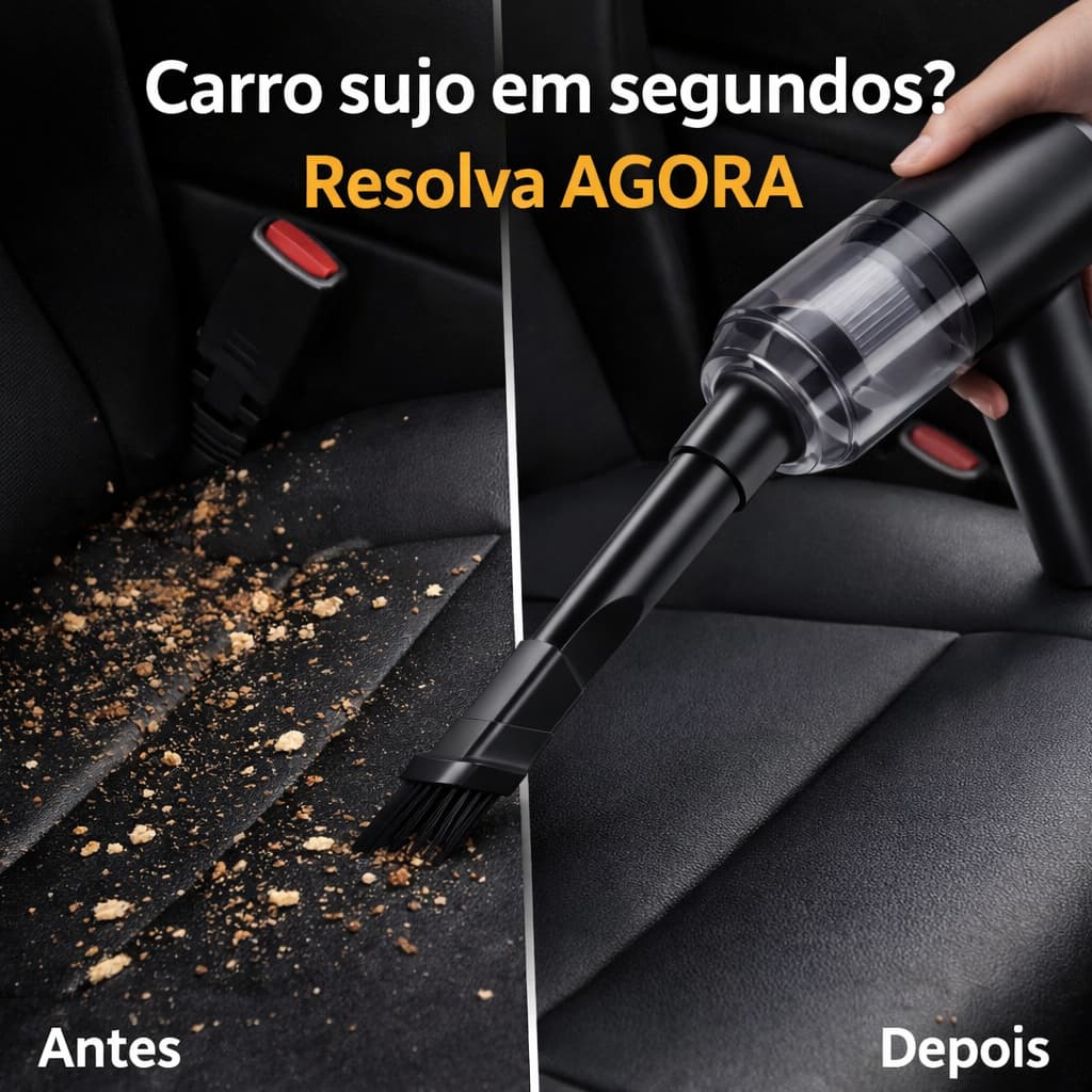 Aspirador Automotivo Portátil Potente Sem Fio Recarregável Mini Aspirador Carro Premium