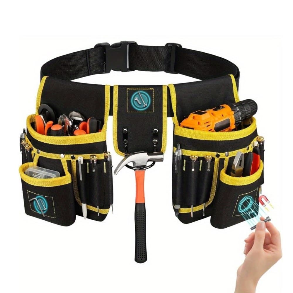 Bolsa Para Ferramentas Profissional de Eletricista Com 26 Bolsas Cinto Ferramenta