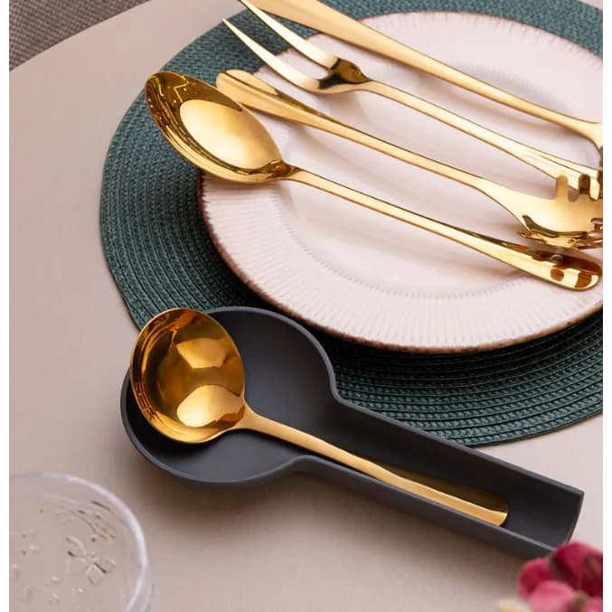 CONCHA DE AÇO INOX DOURADA POSITANO 32CM - LYOR - 1787-1