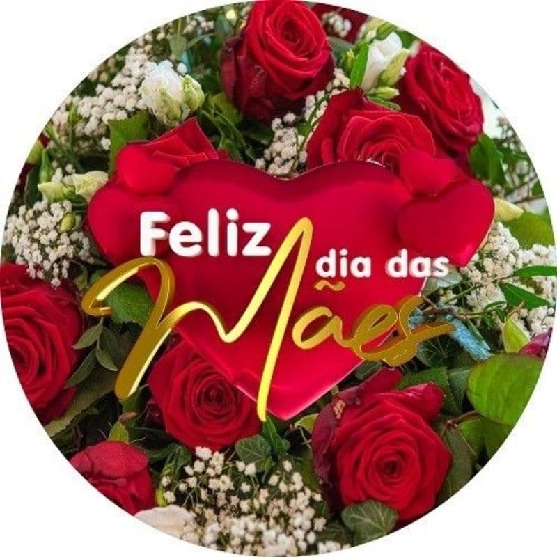 Painel redondo dia das mães 50x50cm