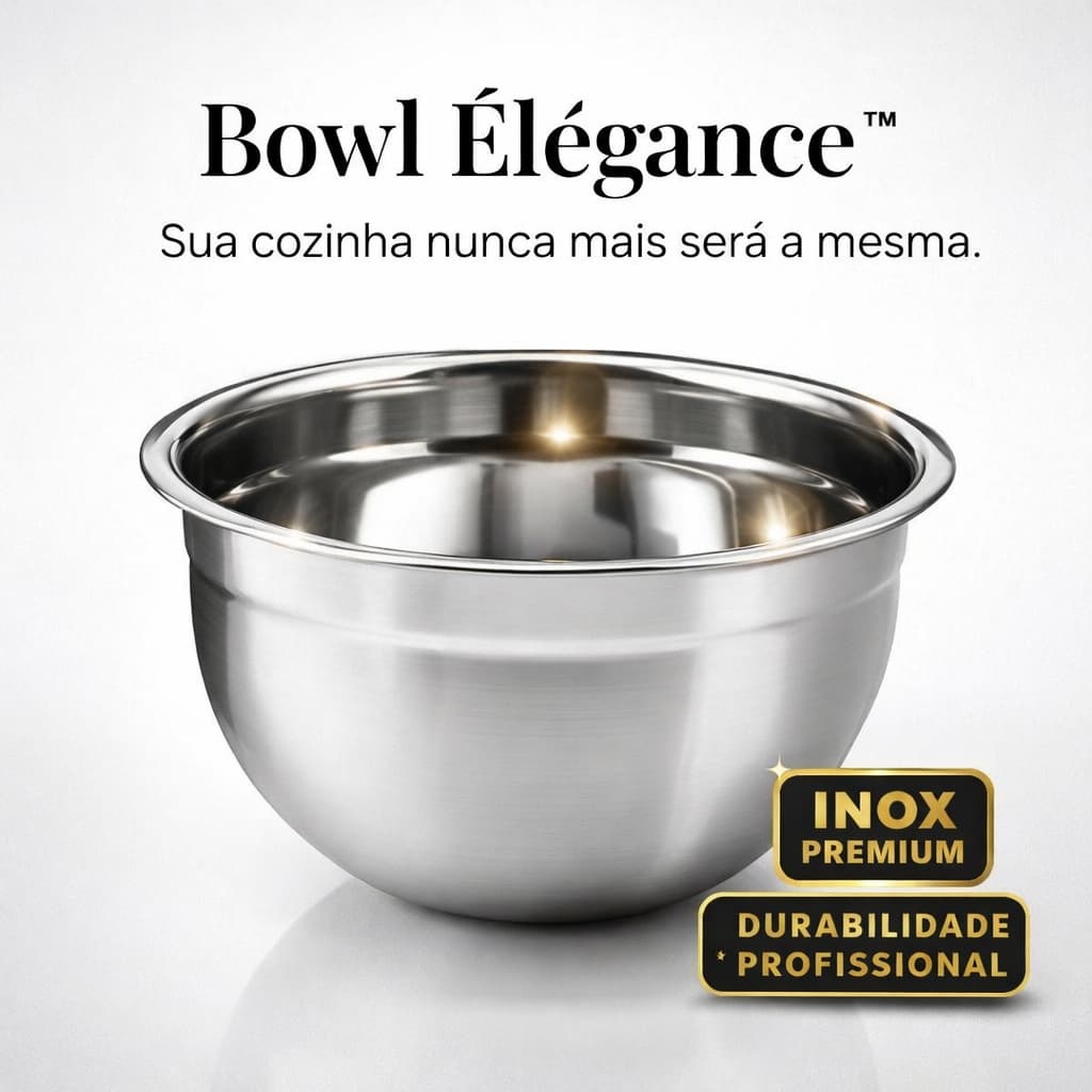 🔥 Tigela Inox 18cm Bowl Élégance™ Profissional Multiuso Aço Inoxidável Premium Resistente Cozinha Chef
