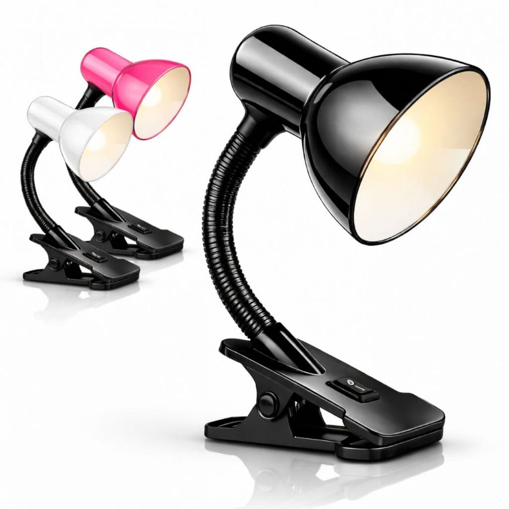 Luminária De Mesa Com Garra Flexível LED Para Estudo Manicure Maquiagem Iluminação Ajustável