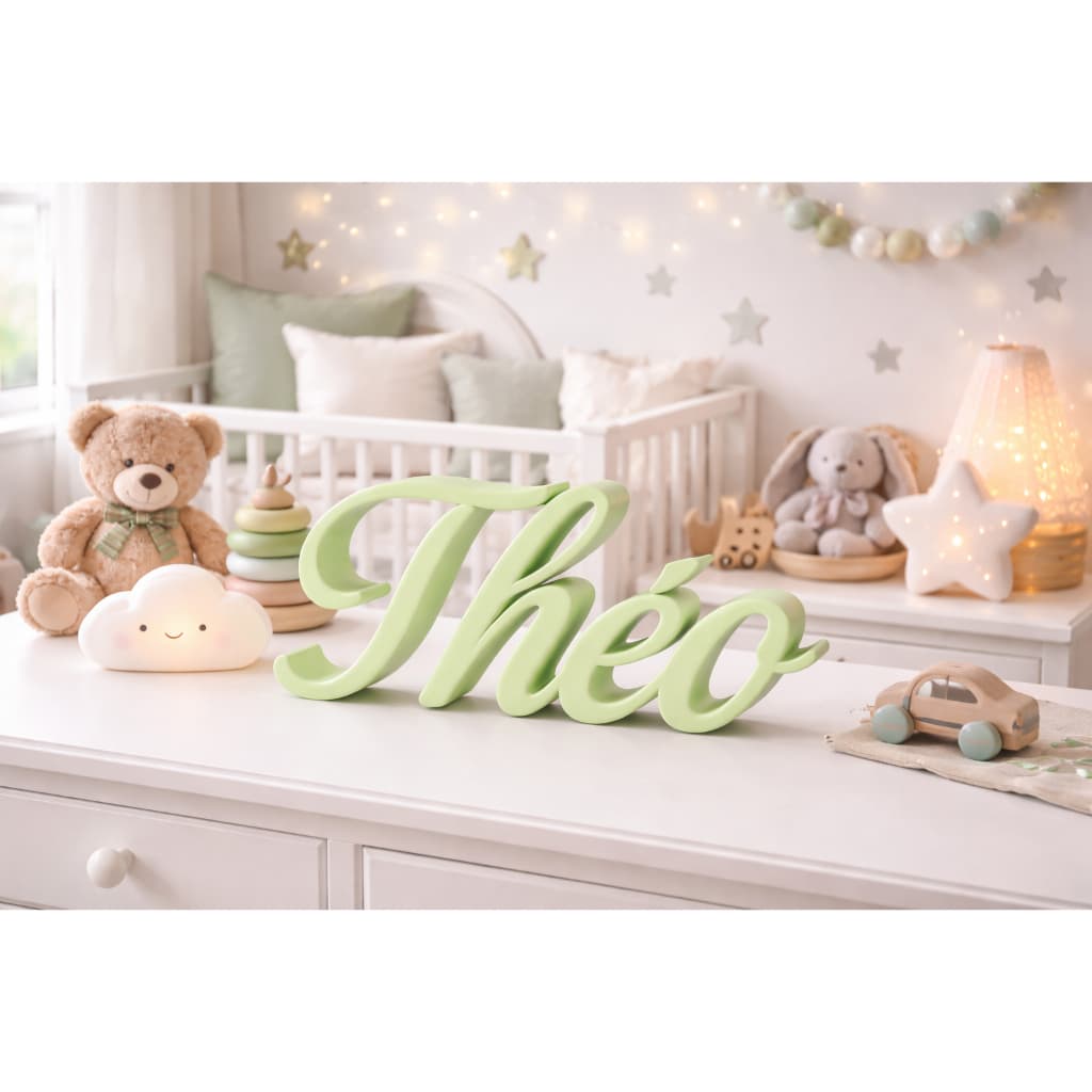 Deixe o Quarto Mais Encantador com Nome Personalizado – Delicado e Exclusivo