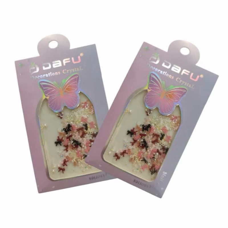 Strass para Unhas lacinhos e pérolas borboletas Dafu