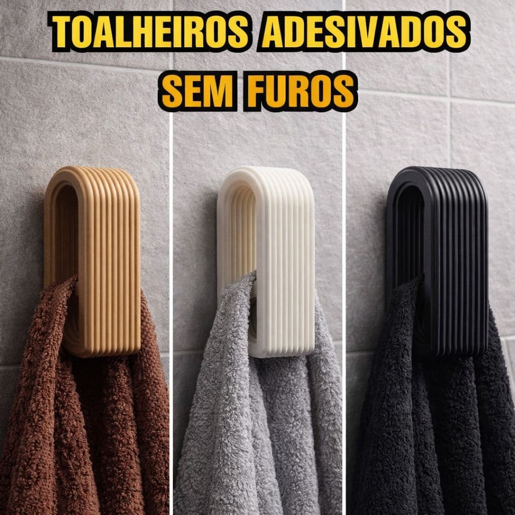 Porta Toalha Gancho De Louça Rosto Com Travamento Automático