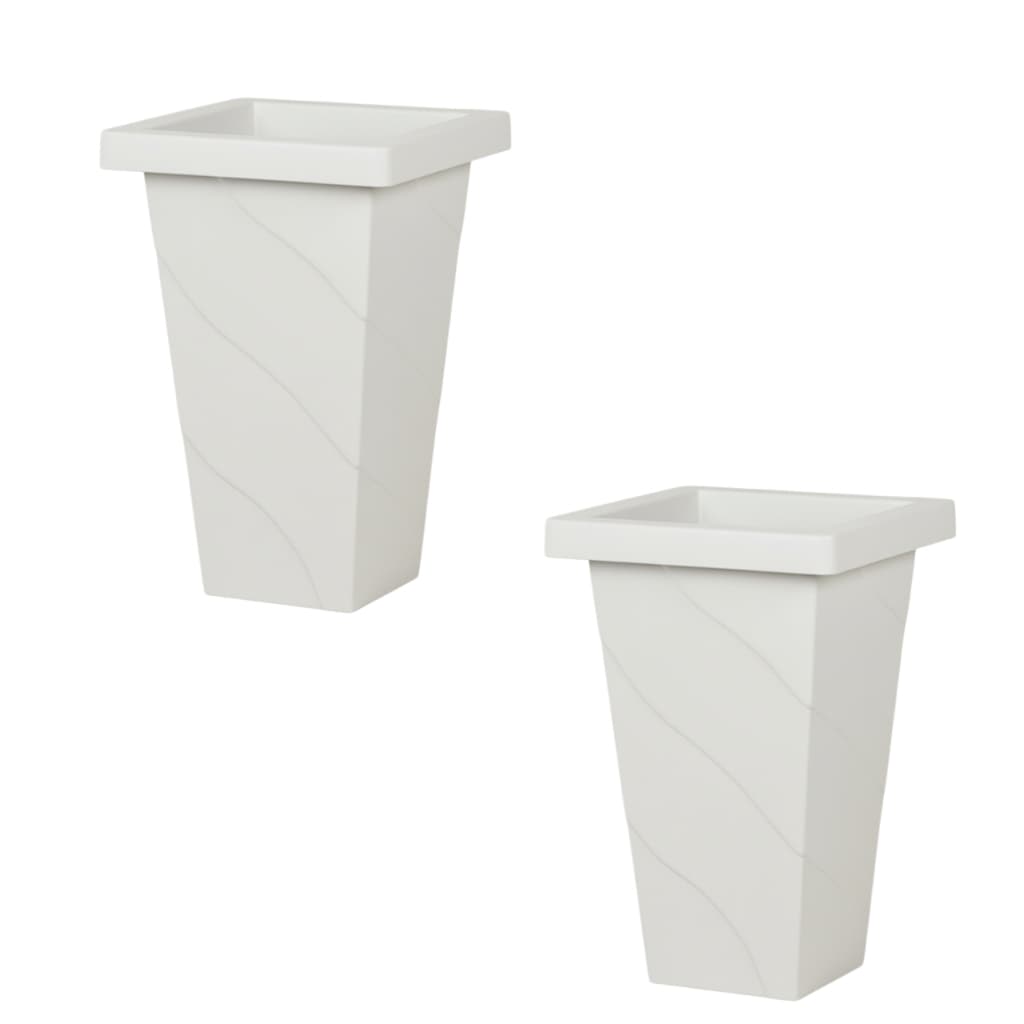 KIT 2 Vasos Grande Coluna 13L 38Cm Reforçado Plástico Decorativo Enfeite